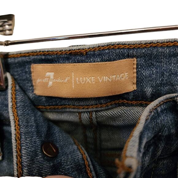 7 For All Mankind Luxe Vintage The ankle skinny Jeans Size 27 - Picture 3 of 9